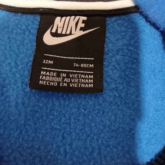 Nike Vibrant Blue Fleece Apparel Toddler 9-12 Months - Picture 2 of 2